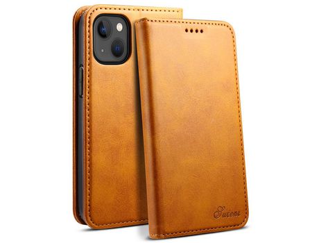 Funda PU Anti-lágrimas con soporte caqui por iPhone 13 mini 5.4