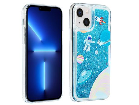 Funda TPU patrón de areia movediça brilhante Planeta azul por iPhone 13 mini 5.4