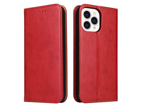 Funda PU + TPU con suporte y porta-tarjetas rojos por iPhone 13 Pro 6.1