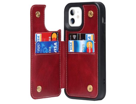 Funda PU + TPU con suporte con porta-tarjetas caballo Loco rojo por iPhone 11 6.1