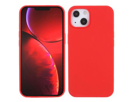 Funda silicone rojo sólido y a prueba de choques por iPhone 13 6.1