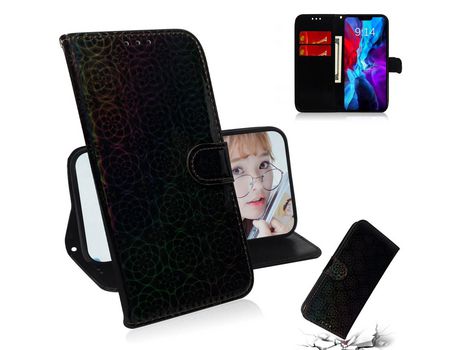 Carcasa PU patrón floral negro por Apple iPhone 12 Max/12 Pro 6.1