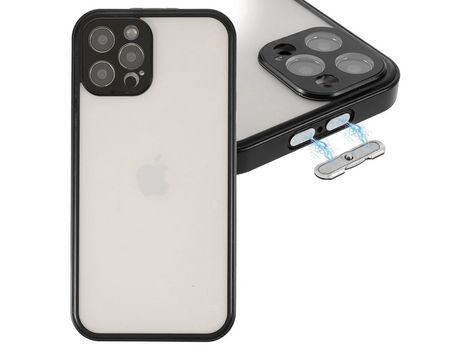 Funda de acrílico absorción magnética negro por iPhone 12 Pro 6.1