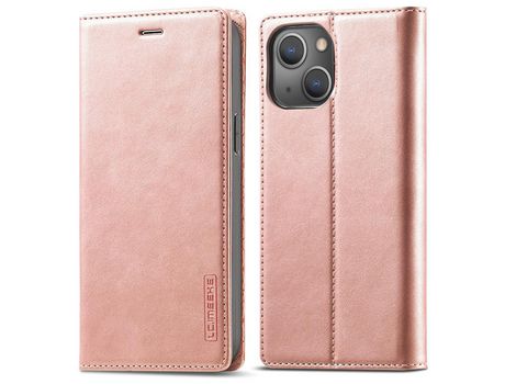 Funda PU + TPU LC.IMEEKE Rosa ouro por iPhone 13 mini 5.4