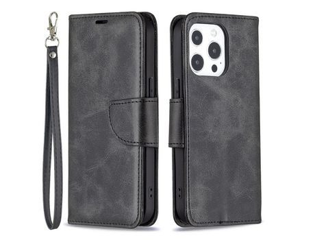 Funda PU + TPU cor sólida con fundo negro por iPhone 13/13 Pro