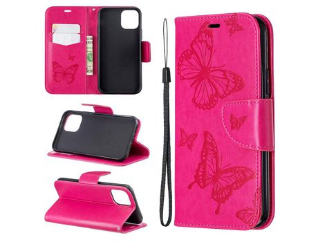 Carcasa PU polilla rosa por Apple iPhone XS/X 5.8 pouces (2019)