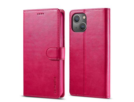 Funda PU + TPU LC.IMEEKE antiqueda con suporte rojo por iPhone 13 mini 5.4