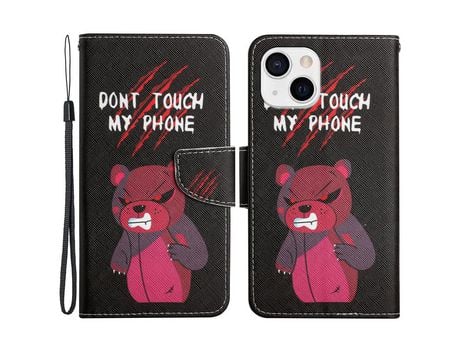 Funda PU + TPU Cerrar magnético de urso rojo por iPhone 13 mini 5.4