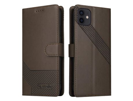 Funda PU + TPU GQ.UTROBE marrón por iPhone 12 Pro/iPhone 12 6.1