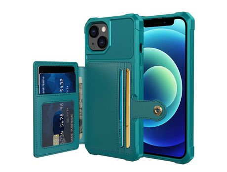 Funda PU + TPU pára-quedas verde por iPhone 13 mini 5.4