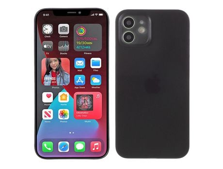 Carcasa TPU abertura precisa do agujero ultrafino y delgado rígido negro por Apple iPhone 12 mini