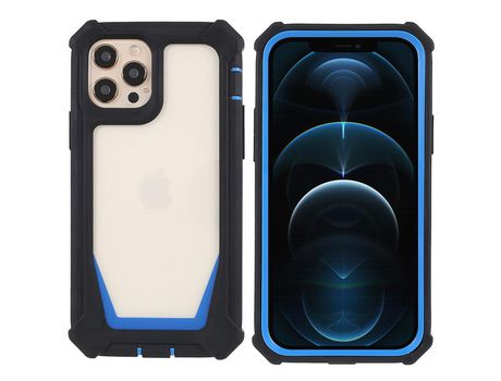 Funda TPU + acrílico 2 en 1 desmontable negro/azul por iPhone 12/12 Pro 6.1