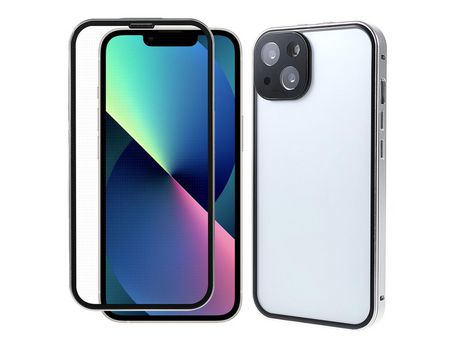 Funda TPU + acrílico absorción magnética híbrida de prata por iPhone 13 mini 5.4