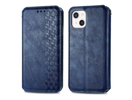 Funda PU + TPU magnético autoabsorbente con fundo azul por iPhone 13 mini 5.4