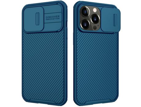 Funda TPU NILLKIN anti-impresión digital híbrido azul por iPhone 13 Pro 6.1
