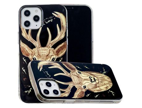 Carcasa TPU con patrón noctilucente alce por Apple iPhone 12 Pro Max 6.7