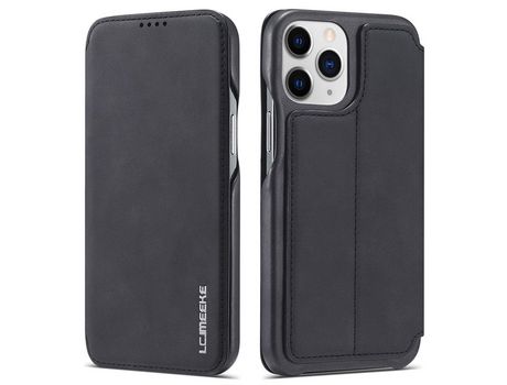 Funda PU LC.IMEEKE vintage con suporte y porta-tarjetas negro por iPhone 13 Pro 6.1