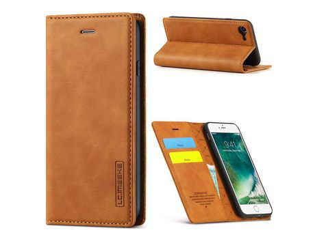 Carcasa PU forte estilo de negócios auto-absorbido marrom por Apple iPhone 7/8/SE (2nd Gen)