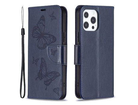 Funda PU + TPU magnético con suporte y bandolera azul escuro por iPhone 13/13 Pro 6.1
