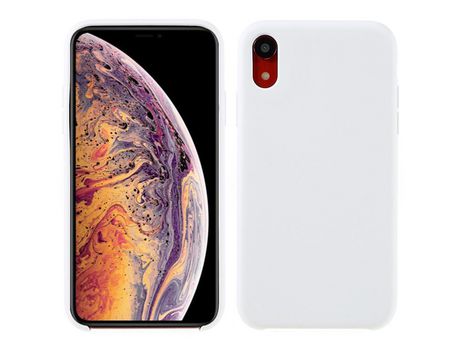 Funda silicone sólido sedoso branco por iPhone XR 6.1