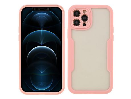 Funda TPU + acrílico 2 en 1 desmontable rosa por iPhone 12 Pro Max 6.7