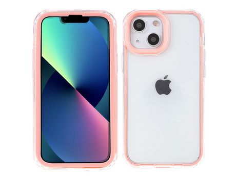 Funda TPU transparente rosa por iPhone 13 mini 5.4
