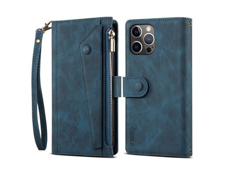 Funda PU à prova de poeira azul por iPhone 13 Pro Max 6.7