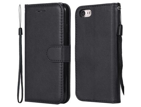 Funda PU + TPU magnético desmontable anti-queda con porta-tarjetas negro por iPhone 7 4.7 /8 4.7 /SE (2nd Gen)