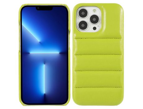 Funda TPU + PU luz verde por iPhone 13 Pro 6.1