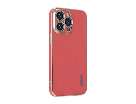 Funda TPU ENKAY recorte preciso flexível galvanoplastia rojo por iPhone 12 Pro Max 6.7