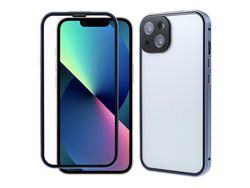 Funda TPU + acrílico absorción magnética azul por iPhone 13 6.1