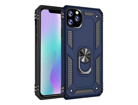 Carcasa TPU armadura híbrido con suporte azul por Apple iPhone XS Max 6.5 pouces (2019)