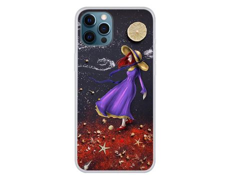 Funda TPU garota roxa anti-queda y anti-choque por iPhone 13 Pro 6.1