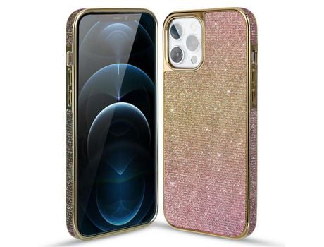 Funda TPU KINGXBAR glitter champanhe ouro por iPhone 12/12 Pro