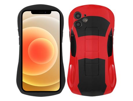 Funda TPU Luz estilo de carro esportivo 3D a prueba de choques rojo por iPhone 12 mini 5.4