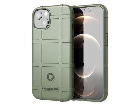 Funda TPU grade quadrada resistente engrossar verde por iPhone 13 mini 5.4