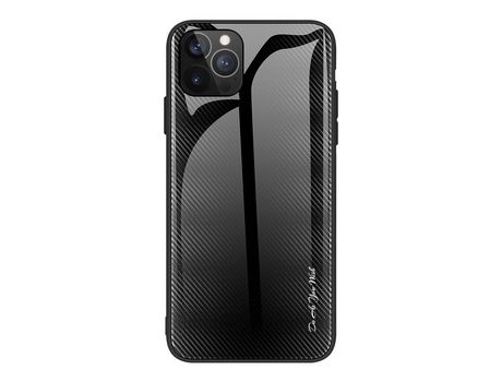 Funda TPU textura de fibra de carbono negro híbrido por iPhone 13 Pro 6.1