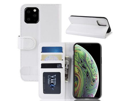 Carcasa PU giro branco con apoyo por Apple iPhone 5.8 (2019)
