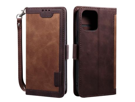 Funda PU + TPU estilo retro con porta-tarjetas marrón por iPhone 13 6.1
