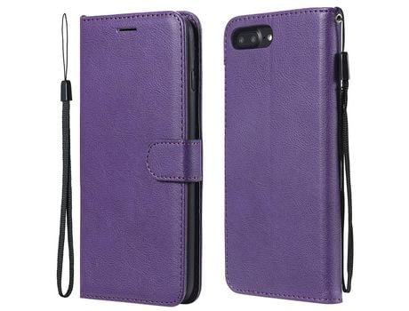 Funda PU + TPU anti-queda cor pura roxa por iPhone 7 Plus 5.5 inch/8 Plus 5.5 inch