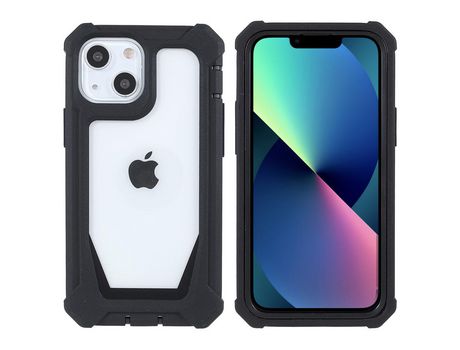 Funda TPU + acrílico 2 en 1 desmontable negro por iPhone 13 6.1