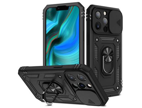 Funda TPU porta-tarjetas anti-queda suporte negro por iPhone 13 Pro Max 6.7