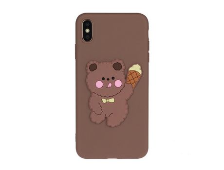 Carcasa TPU + PU boneca animal revestido Llevar por Apple iPhone XS/X 5.8