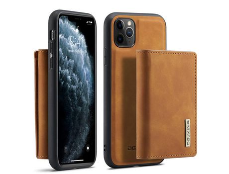 Funda TPU + PU DG.MING desmontable híbrido con suporte marrón por iPhone 11 Pro 5.8