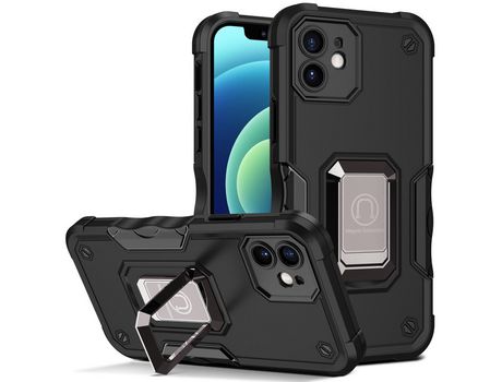 Funda TPU con muleta negro por iPhone 12 6.1