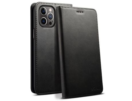 Funda PU absorción magnética negro por iPhone 12/12 Pro 6.1