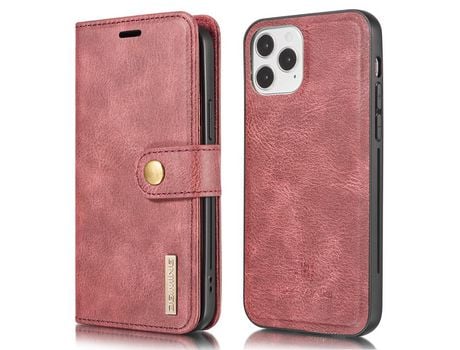 Funda PU DG.MING 2 en 1 rojo desmontable por iPhone 13