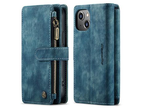 Funda PU + TPU CASEME con suporte con bolso con zíper verde a prueba de choques por iPhone 13 mini 5.4