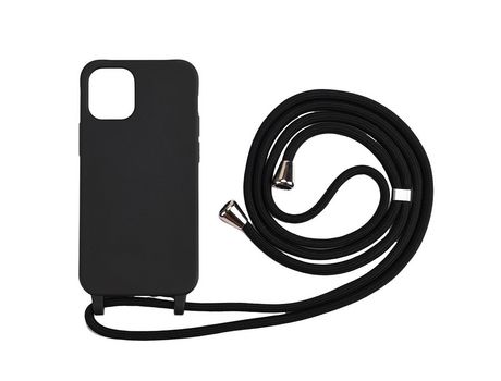 Carcasa TPU macio con talabarte multifuncional bebidas negro por Apple iPhone 12/12 Pro