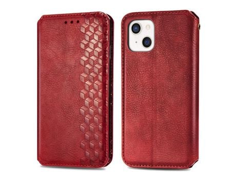 Funda PU + TPU magnético autoabsorbente con base vermelha por iPhone 13 mini 5.4